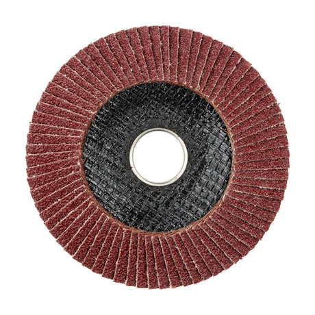 This is an image of Timco - Set of Flap Discs - Aluminium Oxide - Type 29 Conical - 40 Grit 115 x 22.23 (10 Pieces Pack) 231754