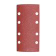 This is an image of Timco - 1/3 Sanding Sheets - 120 Grit - Red - Punched 93 x 185mm (5 Pieces Pack) 231855
