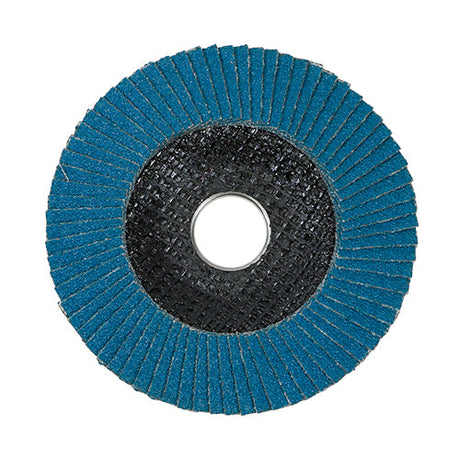 This is an image of Timco - Set of Flap Discs - Zirconium - Type 29 Conical - P60 Grit 115 x 22.23 (10 Pieces Box) 231953