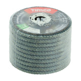 This is an image of Timco - Set of Flap Discs - Zirconium - Type 29 Conical - P60 Grit 115 x 22.23 (10 Pieces Box) 231953