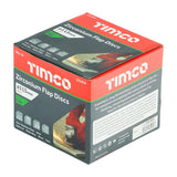 This is an image of Timco - Set of Flap Discs - Zirconium - Type 29 Conical - P60 Grit 115 x 22.23 (10 Pieces Box) 231953
