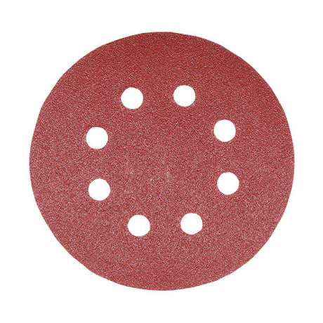 This is an image of Timco - Random Orbital Sanding Discs - Mixed - Red 125mm (80/120/180) (5 Pieces Pack) 231992