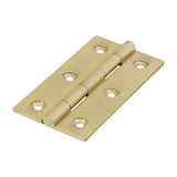 This is an image of Timco - Solid Drawn Hinge - Solid Brass - Polished Brass 75 x 40 (1 Pairs Bag) 234016