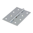 This is an image of Timco - Double Steel Washered Butt Hinge - Solid Brass - Polished Chrome 102 x 67 (1 Pairs TIMbag) 234129P