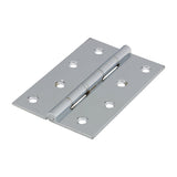 This is an image of Timco - Double Steel Washered Butt Hinge - Solid Brass - Polished Chrome 102 x 67 (1 Pairs TIMbag) 234129P
