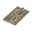 This is an image of Timco - Solid Drawn Hinge - Solid Brass - Antique Brass 75 x 40 (1 Pairs Bag) 234159