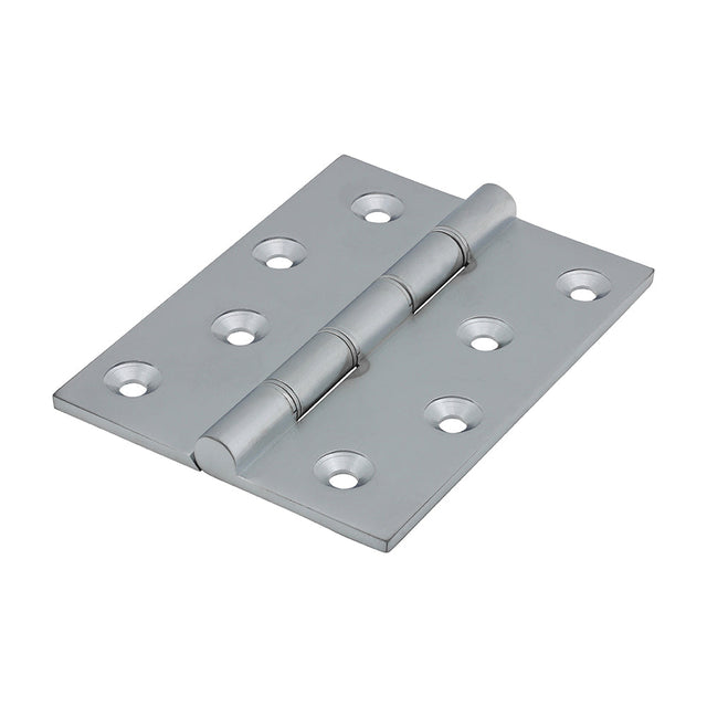 This is an image of Timco - Double Stainless Steel Washered Butt Hinge - Solid Brass - Satin Chrome 102 x 75 (1 Pairs Box) 234210