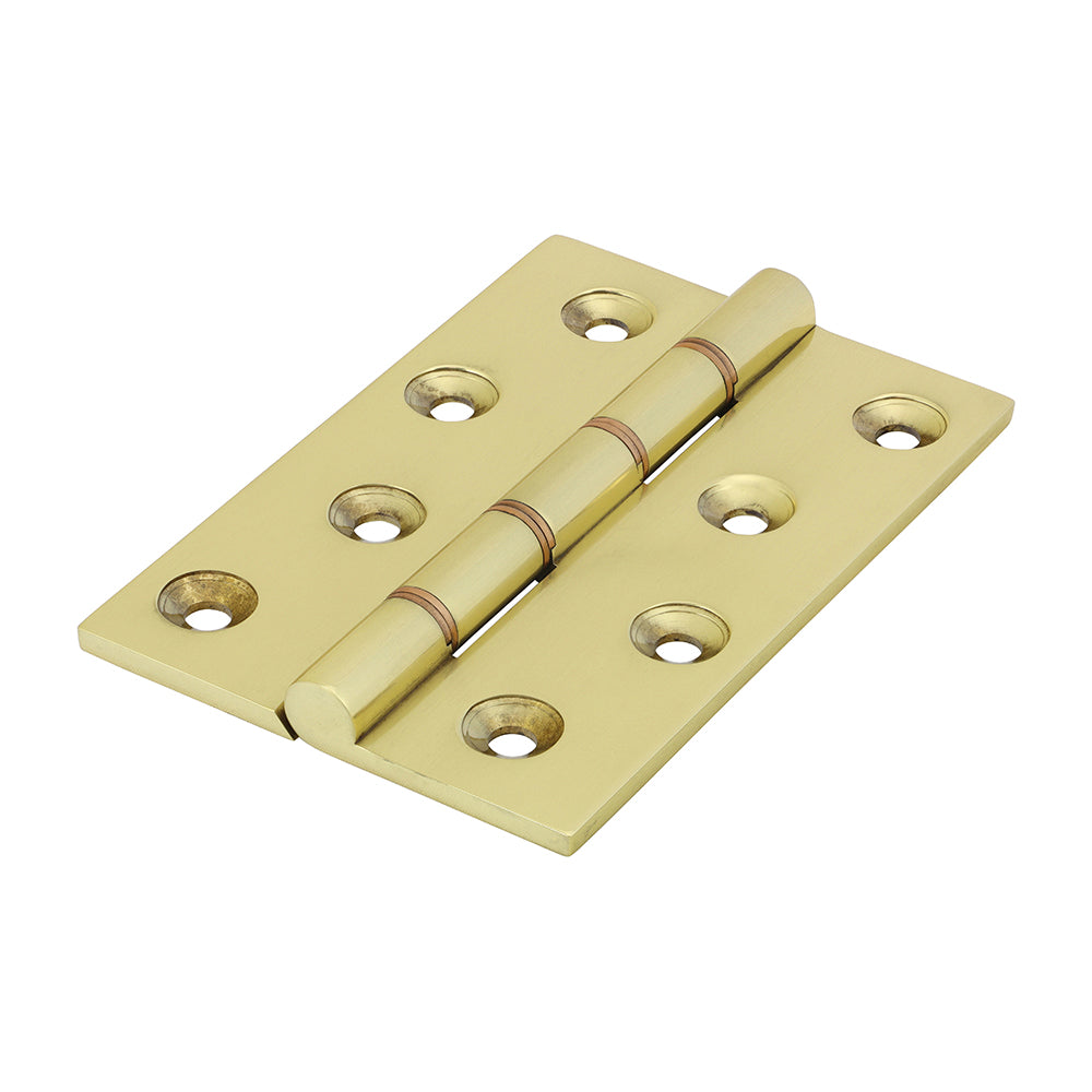 This is an image of Timco - Double Phosphor Bronze Washered Butt Hinge - Solid Brass - Polished Brass 102 x 67 (1 Pairs Box) 234269