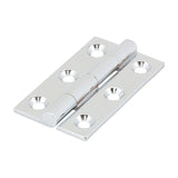 This is an image of Timco - Solid Drawn Hinge - Solid Brass - Polished Chrome 50 x 28 (1 Pairs Bag) 234329