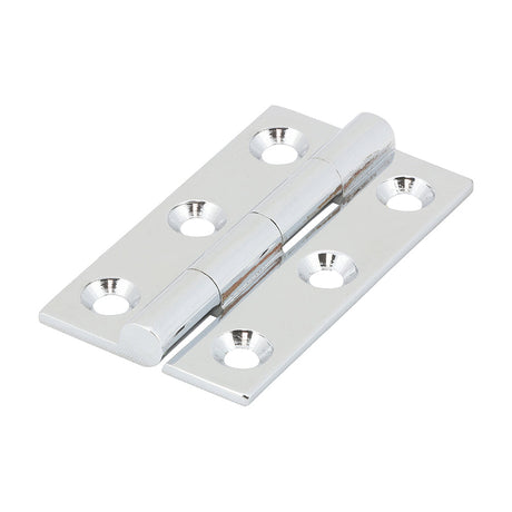 This is an image of Timco - Solid Drawn Hinge - Solid Brass - Polished Chrome 50 x 28 (1 Pairs Bag) 234329