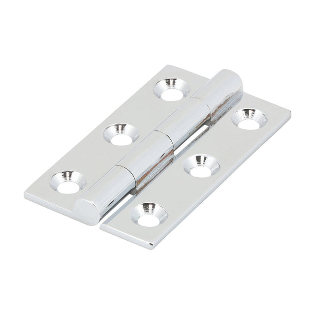 This is an image of Timco - Solid Drawn Hinge - Solid Brass - Polished Chrome 50 x 28 (1 Pairs Bag) 234329