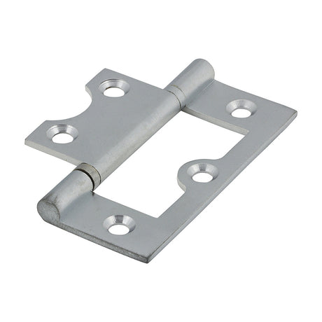 This is an image of Timco - Plain Bearing Flush Hinge - Solid Brass - Satin Chrome 60 x 41 (1 Pairs Bag) 234432