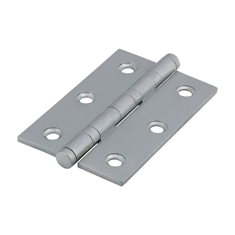 This is an image of Timco - Performance Ball Race Hinge - Solid Brass - Satin Chrome 76 x 50 (1 Pairs Box) 234444