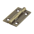 This is an image of Timco - Solid Drawn Hinge - Solid Brass - Antique Brass 38 x 22 (1 Pairs Bag) 234471