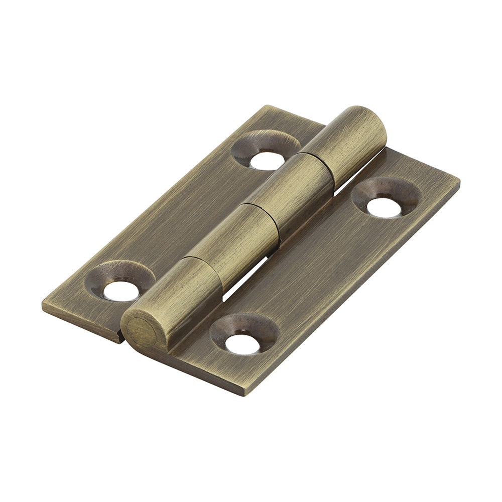This is an image of Timco - Solid Drawn Hinge - Solid Brass - Antique Brass 38 x 22 (1 Pairs Bag) 234471