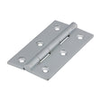 This is an image of Timco - Solid Drawn Hinge - Solid Brass - Satin Chrome 75 x 40 (1 Pairs Bag) 234571