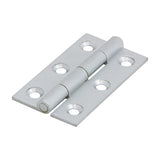This is an image of Timco - Solid Drawn Hinge - Solid Brass - Satin Chrome 50 x 28 (1 Pairs Bag) 234593