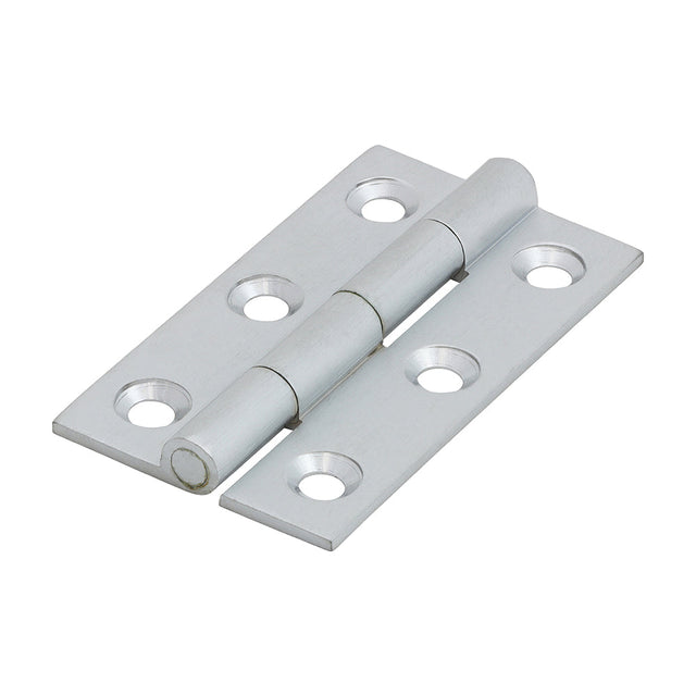 This is an image of Timco - Solid Drawn Hinge - Solid Brass - Satin Chrome 50 x 28 (1 Pairs Bag) 234593