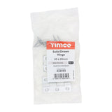 This is an image of Timco - Solid Drawn Hinge - Solid Brass - Satin Chrome 50 x 28 (1 Pairs Bag) 234593