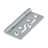 This is an image of Timco - Plain Bearing Flush Hinge - Solid Brass - Polished Chrome 60 x 41 (1 Pairs Bag) 234606