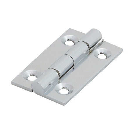 This is an image of Timco - Solid Drawn Hinge - Solid Brass - Polished Chrome 38 x 22 (1 Pairs Bag) 234617