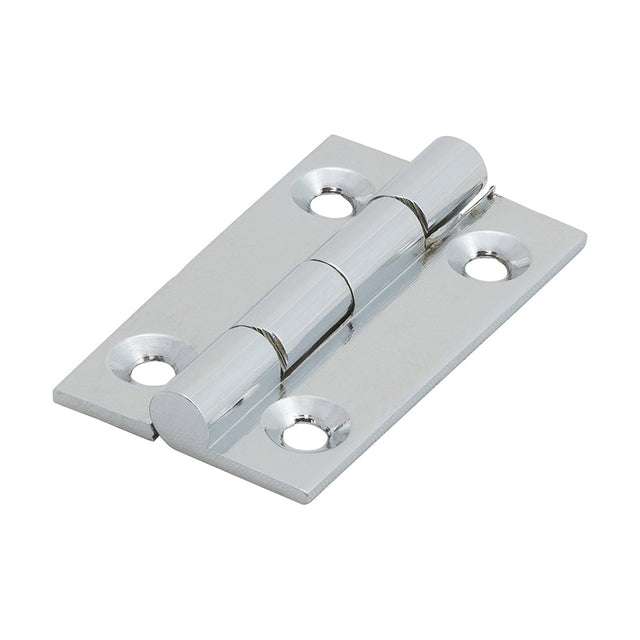 This is an image of Timco - Solid Drawn Hinge - Solid Brass - Polished Chrome 38 x 22 (1 Pairs Bag) 234617