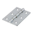 This is an image of Timco - Double Stainless Steel Washered Butt Hinge - Solid Brass - Satin Chrome 76 x 50 (1 Pairs Box) 234635