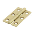 This is an image of Timco - Solid Drawn Hinge - Solid Brass - Polished Brass 50 x 28 (1 Pairs Bag) 234654