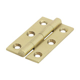 This is an image of Timco - Solid Drawn Hinge - Solid Brass - Polished Brass 50 x 28 (1 Pairs Bag) 234654