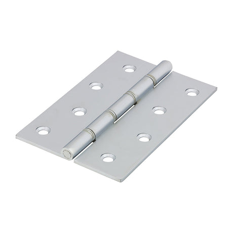 This is an image of Timco - Double Steel Washered Butt Hinge - Solid Brass - Satin Chrome 102 x 67 (1 Pairs TIMbag) 234684P