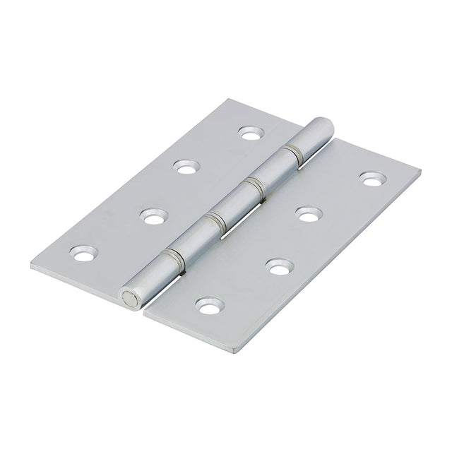 This is an image of Timco - Double Steel Washered Butt Hinge - Solid Brass - Satin Chrome 102 x 67 (1 Pairs TIMbag) 234684P