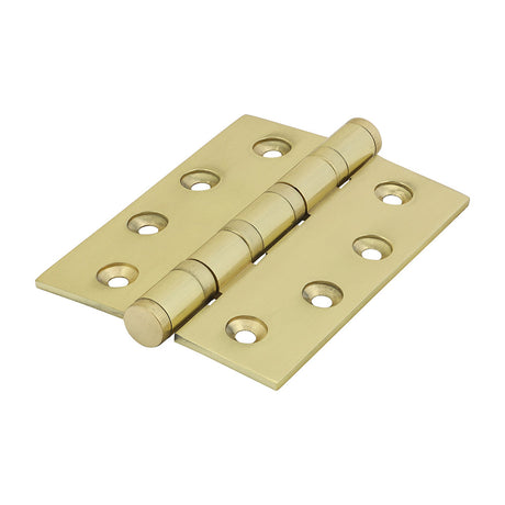 This is an image of Timco - Performance Ball Race Hinge - Solid Brass - Polished Brass 102 x 76 (1 Pairs Box) 234751