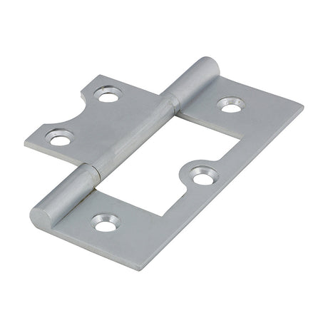This is an image of Timco - Plain Bearing Flush Hinge - Solid Brass - Satin Chrome 75 x 50 (1 Pairs Bag) 234797