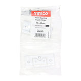 This is an image of Timco - Plain Bearing Flush Hinge - Solid Brass - Satin Chrome 75 x 50 (1 Pairs Bag) 234797