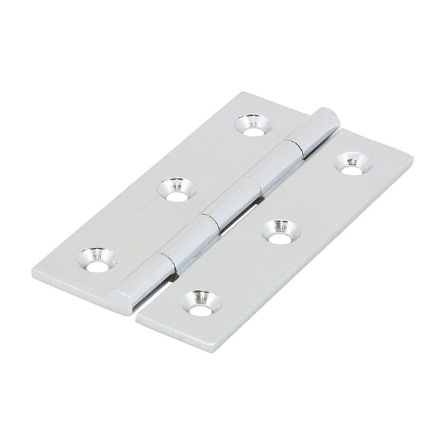 This is an image of Timco - Solid Drawn Hinge - Solid Brass - Polished Chrome 64 x 35 (1 Pairs Bag) 234846