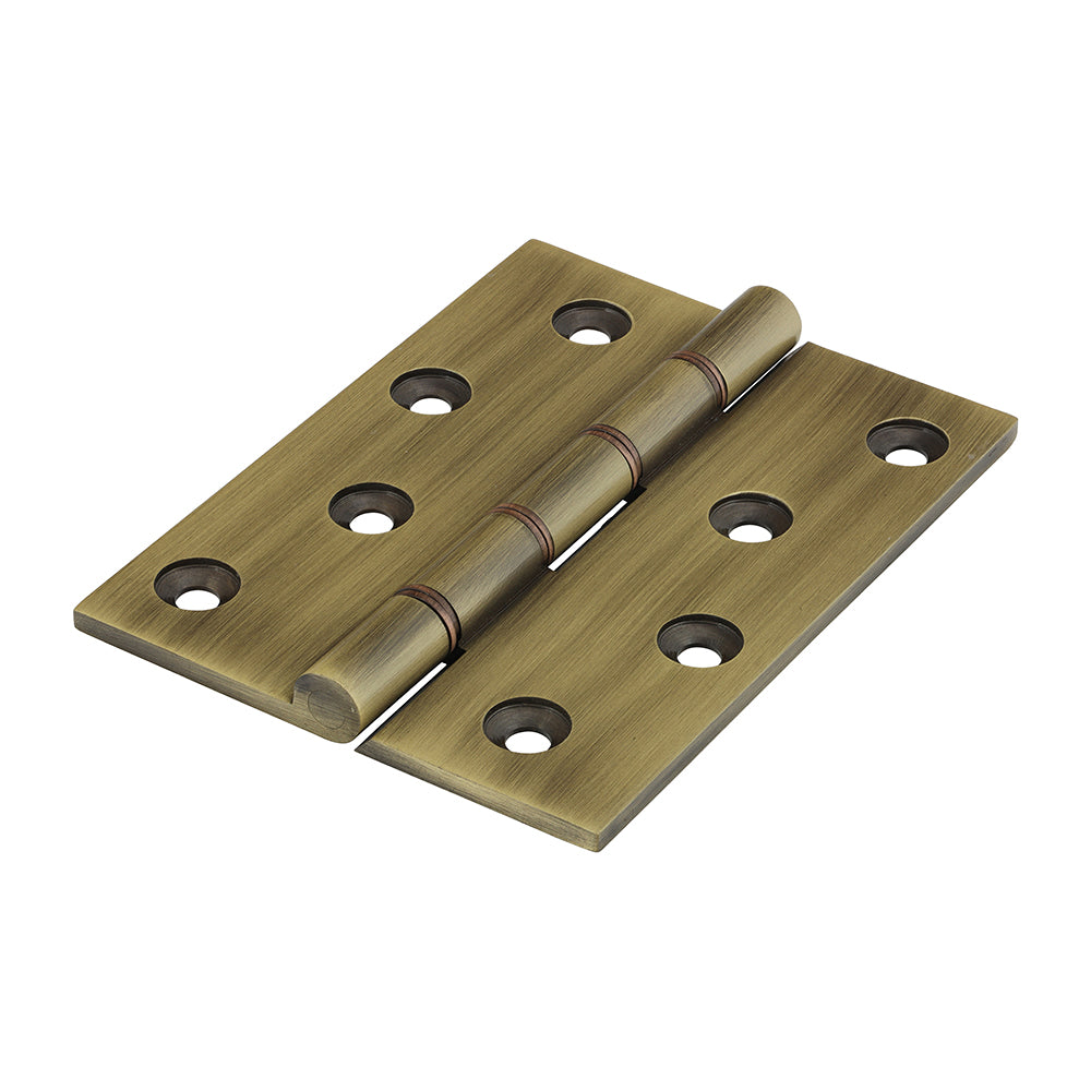 This is an image of Timco - Double Phosphor Bronze Washered Butt Hinge - Solid Brass - Antique Brass 102 x 75 (1 Pairs Box) 234910