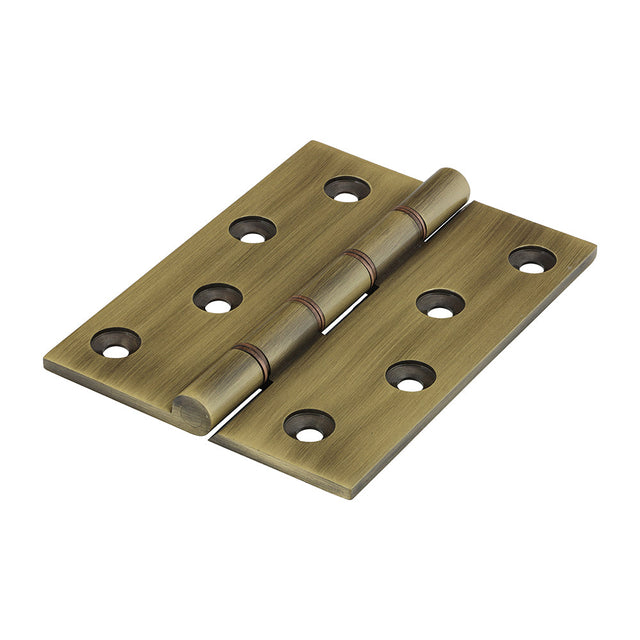 This is an image of Timco - Double Phosphor Bronze Washered Butt Hinge - Solid Brass - Antique Brass 102 x 75 (1 Pairs Box) 234910