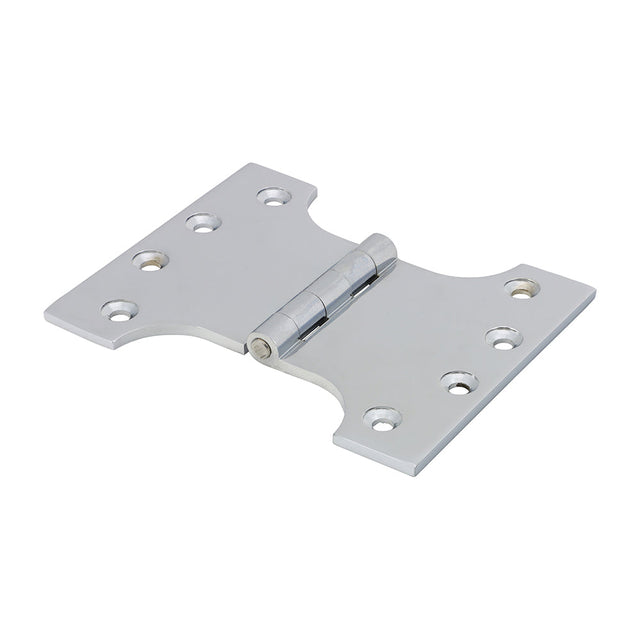 This is an image of Timco - Parliament Hinge (488) - Solid Brass - Polished Chrome 102 x 125 (1 Pairs Box) 234919