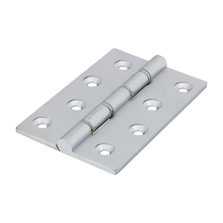 This is an image of Timco - Double Stainless Steel Washered Butt Hinge - Solid Brass - Satin Chrome 102 x 67 (1 Pairs Box) 234951