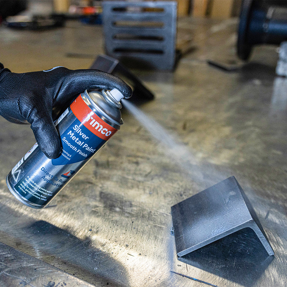 This is an image of Timco - Silver Metal Paint - Smooth Finish 380ml (1 Each Can) PCS237008