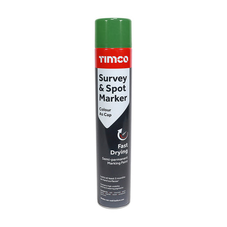 This is an image of Timco - Survey & Spot Marker - Green 750ml (1 Each Can) PCS237047