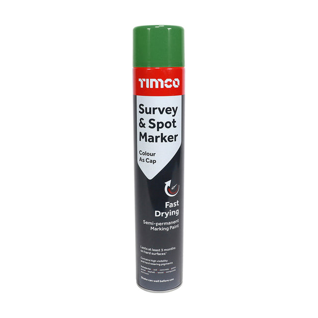 This is an image of Timco - Survey & Spot Marker - Green 750ml (1 Each Can) PCS237047