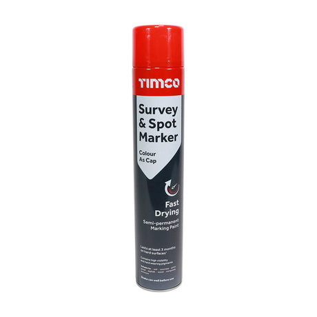 This is an image of Timco - Survey & Spot Marker - Red 750ml (1 Each Can) PCS237206