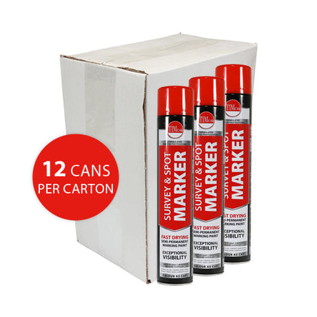 This is an image of Timco - Survey & Spot Marker - Red 750ml (1 Each Can) PCS237206