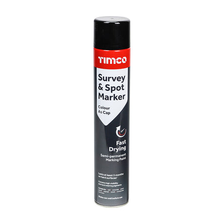 This is an image of Timco - Survey & Spot Marker - Black 750ml (1 Each Can) PCS237225