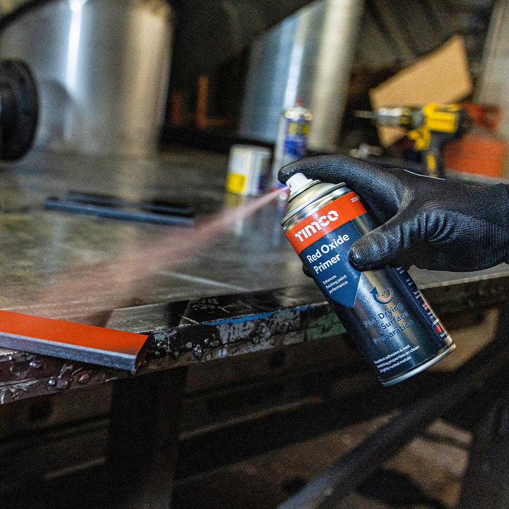 This is an image of Timco - Red Oxide Primer 380ml (1 Each Can) PCS237320