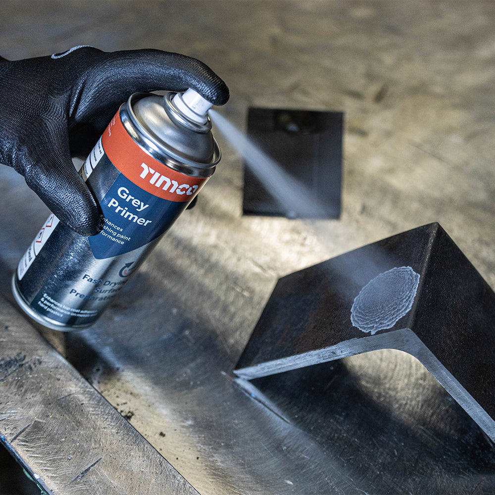 This is an image of Timco - Grey Primer 380ml (1 Each Can) PCS237480