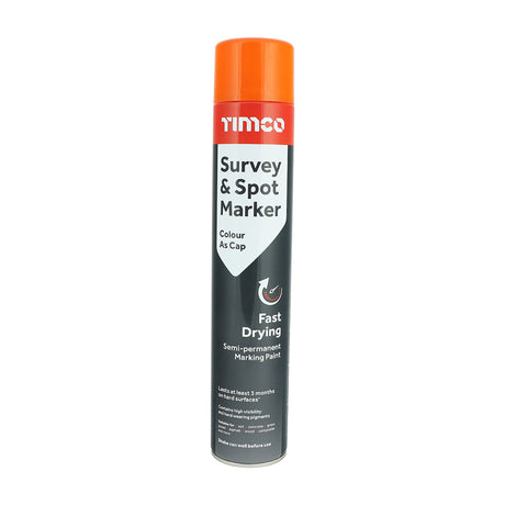 This is an image of Timco - Survey & Spot Marker - Orange 750ml (1 Each Can) PCS237900