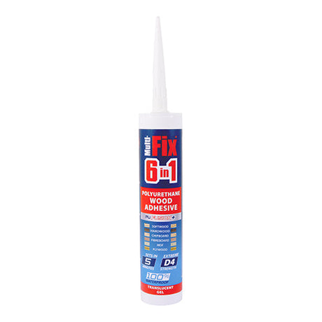 This is an image of Timco - PU Wood Adhesive 5 Minute - Gel 310ml (1 Each Cartridge) PCS247010