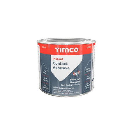 This is an image of Timco - Instant Contact Adhesive - Liquid 250ml (1 Each Tin) PCS247235